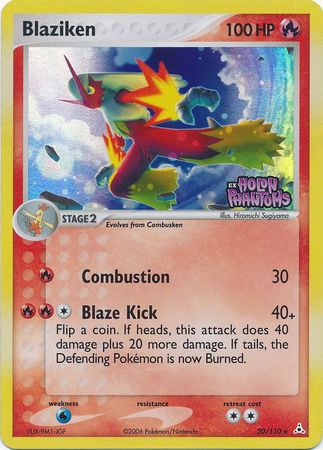 Blaziken 20/110 - Reverse Holo-Kantocards