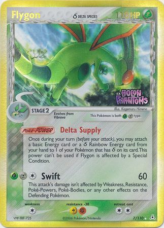 Flygon (delta species) 7/110 - Reverse Holo-Kantocards