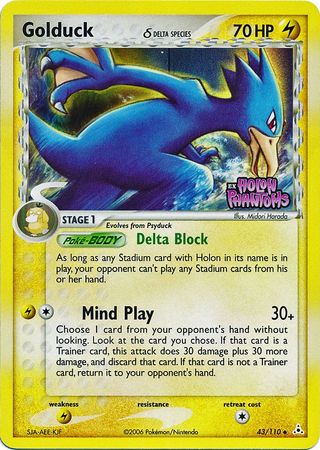 Golduck (delta species) 43/110 - Reverse Holo-Kantocards