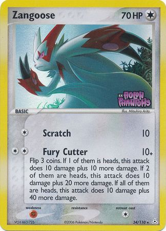 Zangoose 34/110 - Reverse Holo-Kantocards