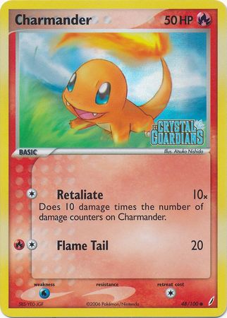 Charmander 48/100 - Reverse Holo-Kantocards
