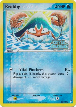 Krabby 54/100 - Reverse Holo-Kantocards