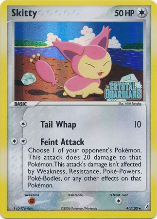 Skitty 41/100 - Reverse Holo-Kantocards