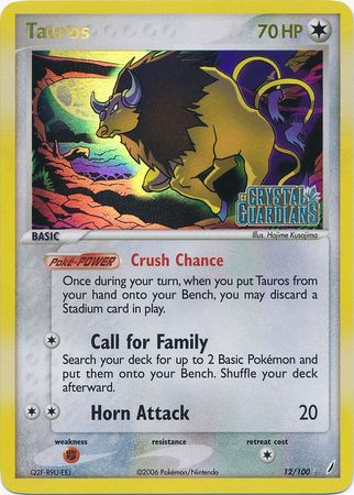 Tauros 12/100 - Reverse Holo-Kantocards