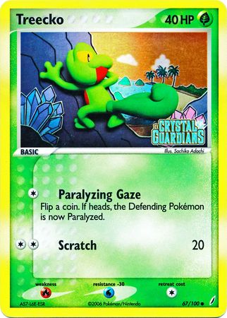 Treecko 67/100 - Reverse Holo-Kantocards
