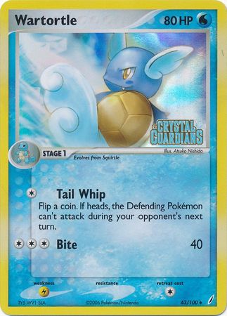 Wartortle 43/100 - Reverse Holo-Kantocards