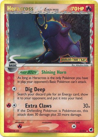 Heracross (delta species) 3/101 - Reverse Holo-Kantocards