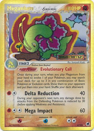 Meganium (delta species) 4/101 - Reverse Holo-Kantocards