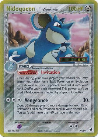 Nidoqueen (delta species) 7/101 - Reverse Holo-Kantocards