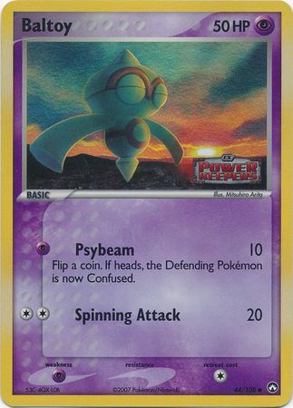 Baltoy 44/108 - Reverse Holo-Kantocards