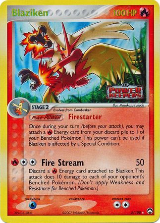 Blaziken 5/108 - Reverse Holo-Kantocards