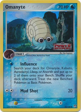 Omanyte 56/108 - Reverse Holo-Kantocards