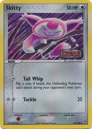 Skitty 62/108 - Reverse Holo-Kantocards