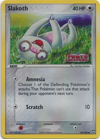 Slakoth 63/108 - Reverse Holo-Kantocards