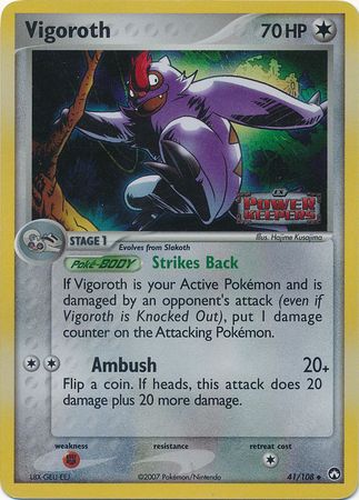 Vigoroth 41/108 - Reverse Holo-Kantocards