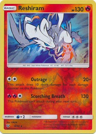 Reshiram 14/73 - Reverse Holo-Kantocards