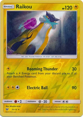 Raikou 32/73 - Reverse Holo-Kantocards