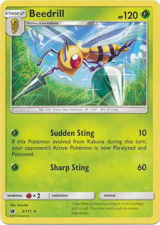 Beedrill 3/111-Kantocards
