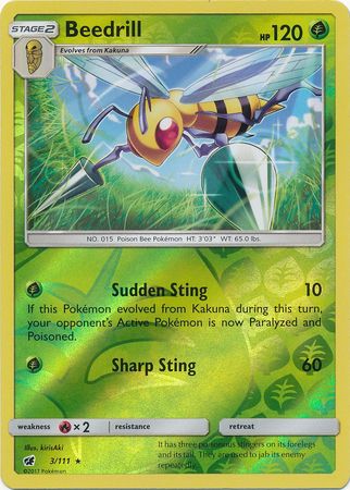 Beedrill 3/111 - Reverse Holo-Kantocards