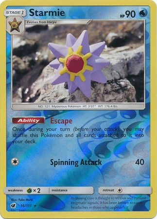 Starmie 16/111 - Reverse Holo-Kantocards