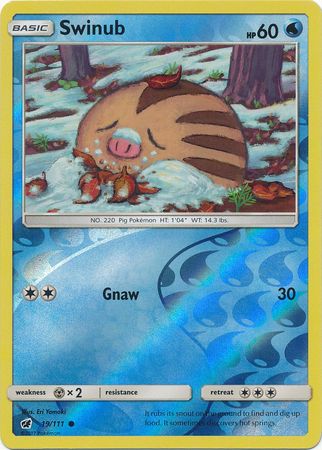 Swinub 19/111 - Reverse Holo-Kantocards