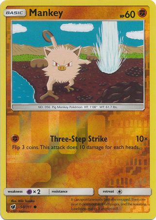 Mankey 50/111 - Reverse Holo-Kantocards
