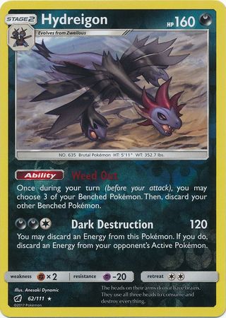 Hydreigon 62/111 - Reverse Holo-Kantocards