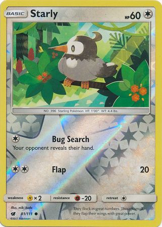 Starly 81/111 - Reverse Holo-Kantocards