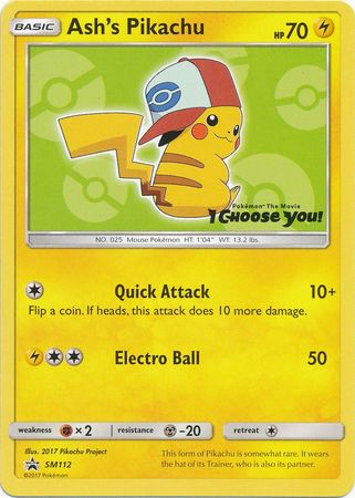 Ash's Pikachu SM112-Kantocards