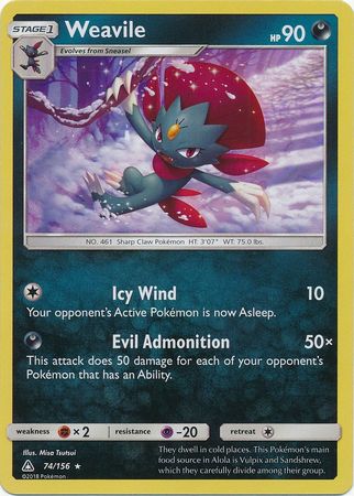 Weavile 74/156-Kantocards