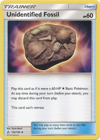 Unidentified Fossil 134/156-Kantocards