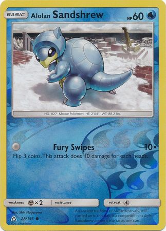 Alolan Sandshrew 28/156 - Reverse Holo-Kantocards