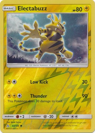 Electabuzz 43/156 - Reverse Holo-Kantocards