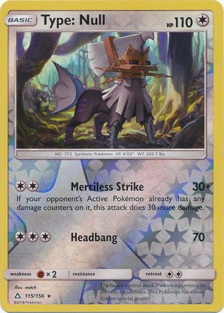 Type: Null 115/156 - Reverse Holo-Kantocards