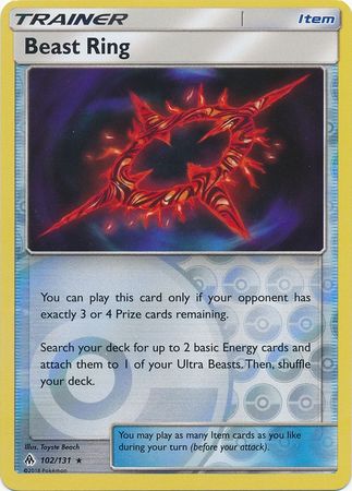 Beast Ring 102/131 - Reverse Holo-Kantocards