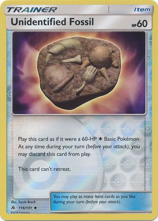 Unidentified Fossil 116/131 - Reverse Holo-Kantocards