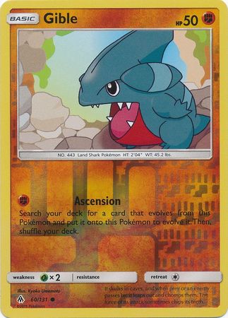 Gible 60/131 - Reverse Holo-Kantocards