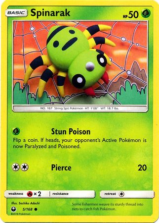 Spinarak 5/168-Kantocards