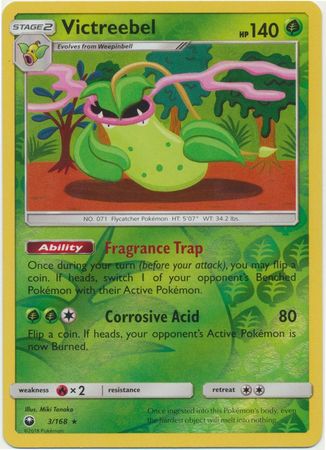 Victreebel 3/168 - Reverse Holo-Kantocards