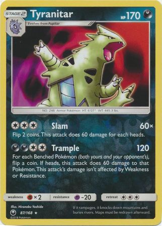 Tyranitar 87/168 - Reverse Holo-Kantocards