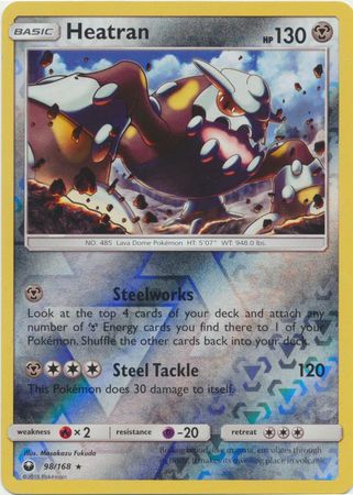 Heatran 98/168 - Reverse Holo-Kantocards