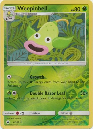 Weepinbell 2/168 - Reverse Holo-Kantocards