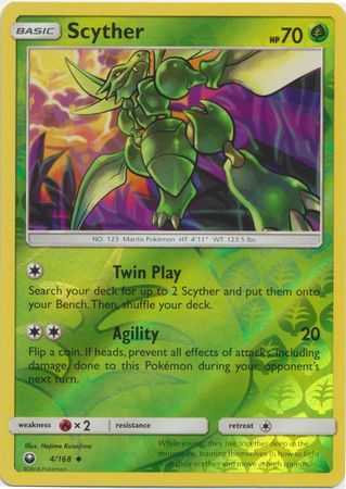 Scyther 4/168 - Reverse Holo-Kantocards