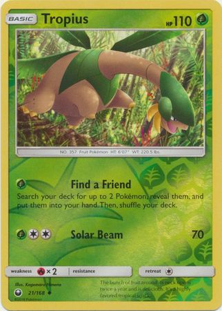 Tropius 21/168 - Reverse Holo-Kantocards