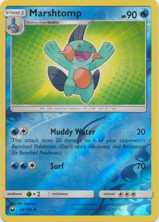 Marshtomp 34/168 - Reverse Holo-Kantocards