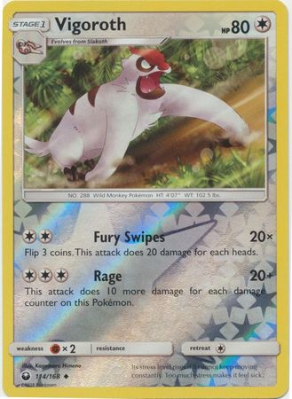 Vigoroth 114/168 - Reverse Holo-Kantocards