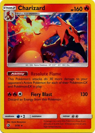 Charizard 3/70-Kantocards