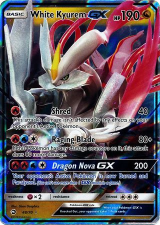 White Kyurem GX 48/70-Kantocards