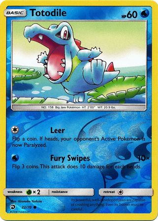 Totodile 22/70 - Reverse Holo-Kantocards