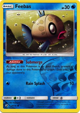 Feebas 28/70 - Reverse Holo-Kantocards